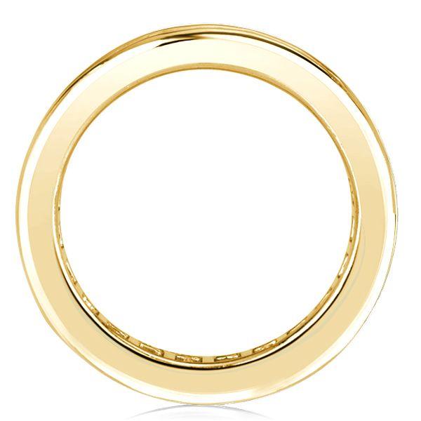 Asscher Cut Eternity Band - 18K Gold Plated Sterling Silver Wedding Ring