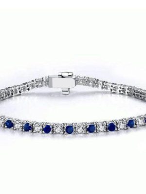 Classic Round Cut Tennis Bracelet for Women in 925 Sterling Silver