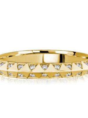 Sapphire Eternity Wedding Band for Women - 925 Sterling Silver, Round Cut, Two-Sided