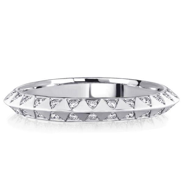 Sapphire Eternity Wedding Band for Women - 925 Sterling Silver, Round Cut, Two-Sided