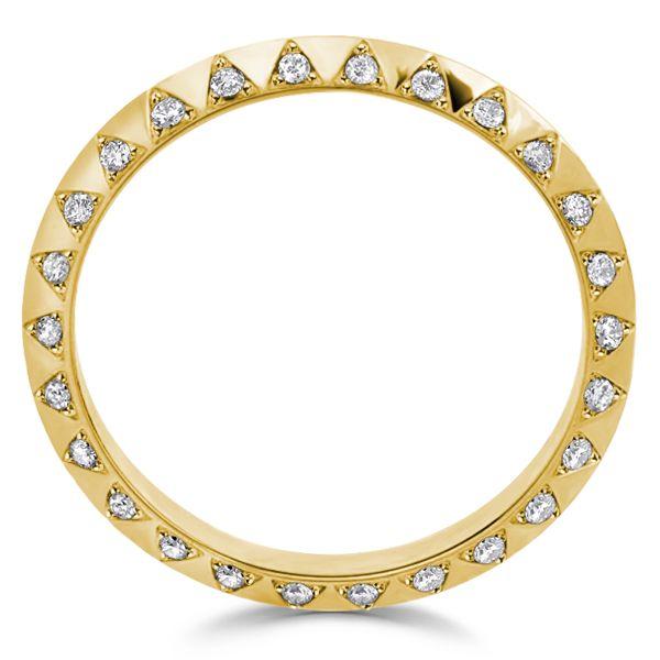Sapphire Eternity Wedding Band for Women - 925 Sterling Silver, Round Cut, Two-Sided