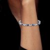 Pear Cut Blue Sapphire Tennis Bracelet - 925 Sterling Silver Wedding Jewelry