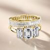 Emerald 3 Stone Bridal Set - 18K Gold Plated Sterling Silver