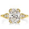 Oval Cut Sterling Silver Wedding Ring for Women - 2.5 CT Center Stone