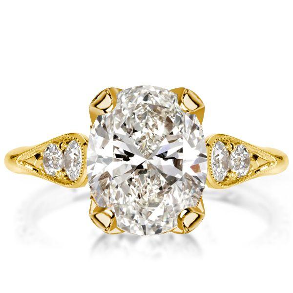 Oval Cut Sterling Silver Wedding Ring for Women - 2.5 CT Center Stone