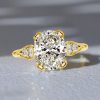 Oval Cut Sterling Silver Wedding Ring for Women - 2.5 CT Center Stone