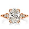 Oval Cut Sterling Silver Wedding Ring for Women - 2.5 CT Center Stone