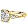 Oval Cut Sterling Silver Wedding Ring for Women - 2.5 CT Center Stone