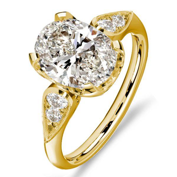 Oval Cut Sterling Silver Wedding Ring for Women - 2.5 CT Center Stone