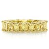 Golden Radiant Eternity Wedding Band - 18K Gold Plated Sterling Silver, 4.00 CT. TW.