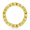 Golden Radiant Eternity Wedding Band - 18K Gold Plated Sterling Silver, 4.00 CT. TW.