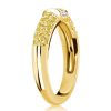 Baguette Yellow Topaz Half Eternity Wedding Band in Sterling Silver