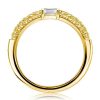 Baguette Yellow Topaz Half Eternity Wedding Band in Sterling Silver