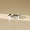 1.20 CT Emerald Cut Eternity Band Ring for Women in Rhodium Plated Sterling Silver