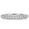 Triple Row Pave Wedding Band Ring for Women, 2.25 CT. TW., 925 Sterling Silver