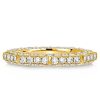 Triple Row Pave Wedding Band Ring for Women, 2.25 CT. TW., 925 Sterling Silver