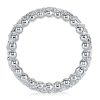 1.84 CT. TW Round Cut Triple Row Eternity Wedding Band in Rhodium Plated 925 Sterling Silver