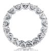 Oval Created White Sapphire Eternity Wedding Band in Sterling Silver
