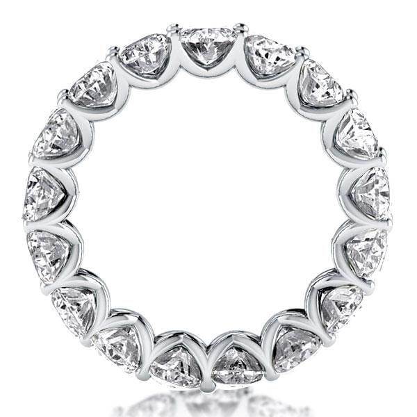 Oval Created White Sapphire Eternity Wedding Band in Sterling Silver
