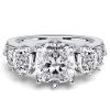 4.78 CTW Cushion Cut Multi-Stone Eternity Ring for Women in Sterling Silver