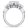 4.78 CTW Cushion Cut Multi-Stone Eternity Ring for Women in Sterling Silver