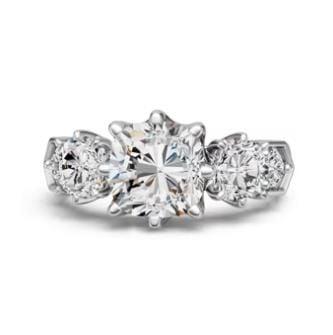 4.78 CTW Cushion Cut Multi-Stone Eternity Ring for Women in Sterling Silver