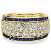 1.84 CT. TW. 18K Gold Plated Sterling Silver Paved Diamond Wedding Band for Women