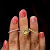 Sterling Silver Engagement Ring - 2.0 CT Center Stone, Multiple Plating Options