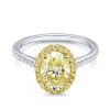 Sterling Silver Engagement Ring - 2.0 CT Center Stone, Multiple Plating Options