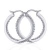 Sterling Silver Hoop Earrings for Women - 19.8mm Classic Hoops