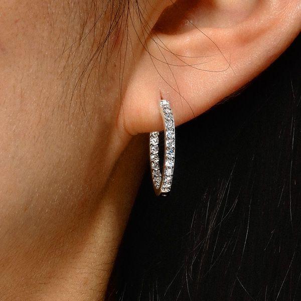 Sterling Silver Hoop Earrings for Women - 19.8mm Classic Hoops