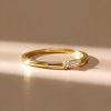 Baguette Cut Diamond Alternative Wedding Band in 925 Sterling Silver Morse Code Ring