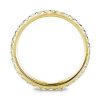 Classic 18K Gold Plated Sterling Silver Wedding Band Ring with 0.56 CT. TW. Accent