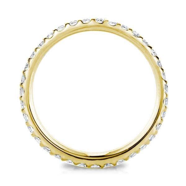 Classic 18K Gold Plated Sterling Silver Wedding Band Ring with 0.56 CT. TW. Accent