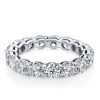 Eternity Band Sterling Silver Created White Sapphire Wedding Ring