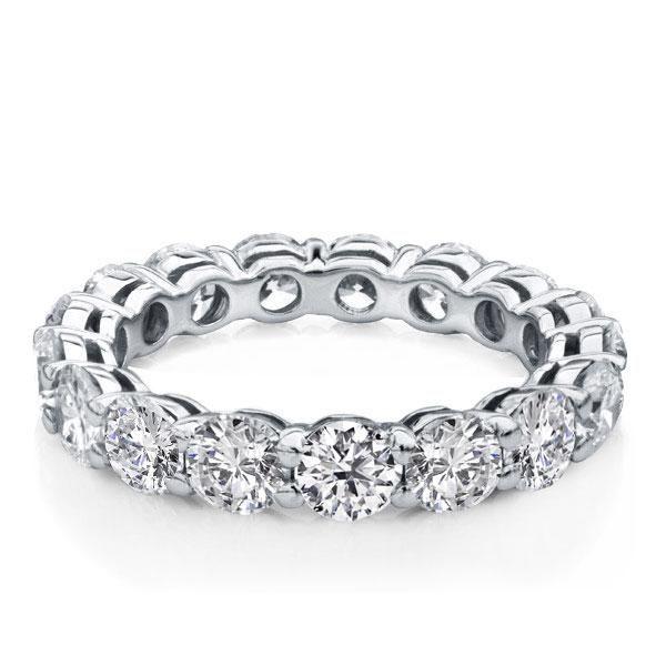 Eternity Band Sterling Silver Created White Sapphire Wedding Ring
