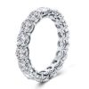 Eternity Band Sterling Silver Created White Sapphire Wedding Ring