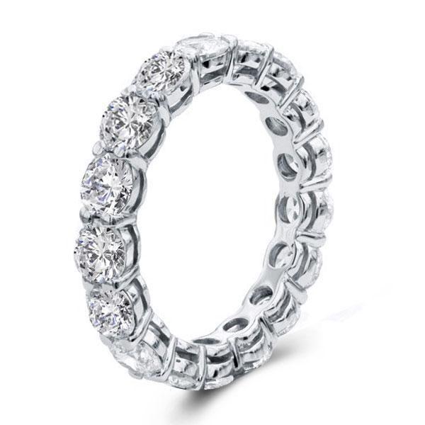Eternity Band Sterling Silver Created White Sapphire Wedding Ring