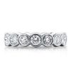 Sterling Silver Bezel Set White Sapphire Eternity Wedding Band - 4.50 CT TW