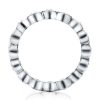 Sterling Silver Bezel Set White Sapphire Eternity Wedding Band - 4.50 CT TW