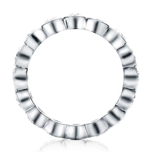 Sterling Silver Bezel Set White Sapphire Eternity Wedding Band - 4.50 CT TW