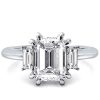 Sterling Silver Three Stone Solitaire Bridal Wedding Set 4.88 CTW