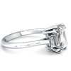 Sterling Silver Three Stone Solitaire Bridal Wedding Set 4.88 CTW