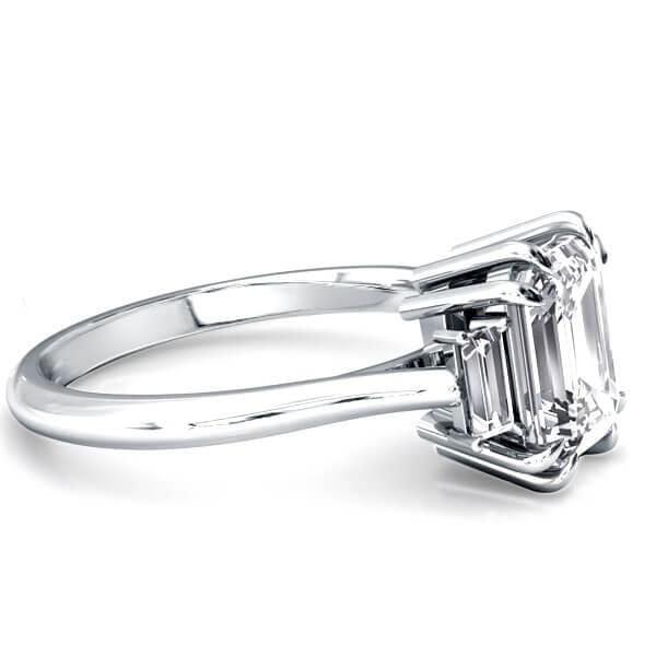 Sterling Silver Three Stone Solitaire Bridal Wedding Set 4.88 CTW