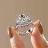 Sterling Silver Three Stone Solitaire Bridal Wedding Set 4.88 CTW