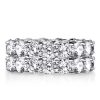 Sterling Silver Round Cut Eternity Stackable Ring Band Set