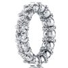 Sterling Silver Eternity Wedding Band for Women - Round Created White Sapphires
