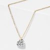 White Sapphire Heart Necklace - Sterling Silver - Choice of Chain Length & Plating