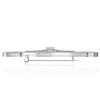 Antique Art Deco White Sapphire Bar Brooch in Rhodium Plated 925 Sterling Silver