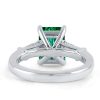 Three Stone Sterling Silver Engagement Ring for Women - 2.5 CT Center Stone